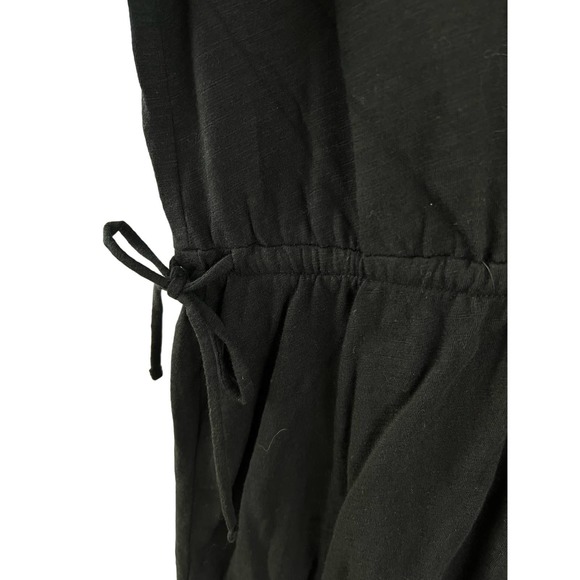 Women's Old Navy Black Dress Size Large Soft drawstring waist Crew Neck NEW NWT - Picture 5 of 5